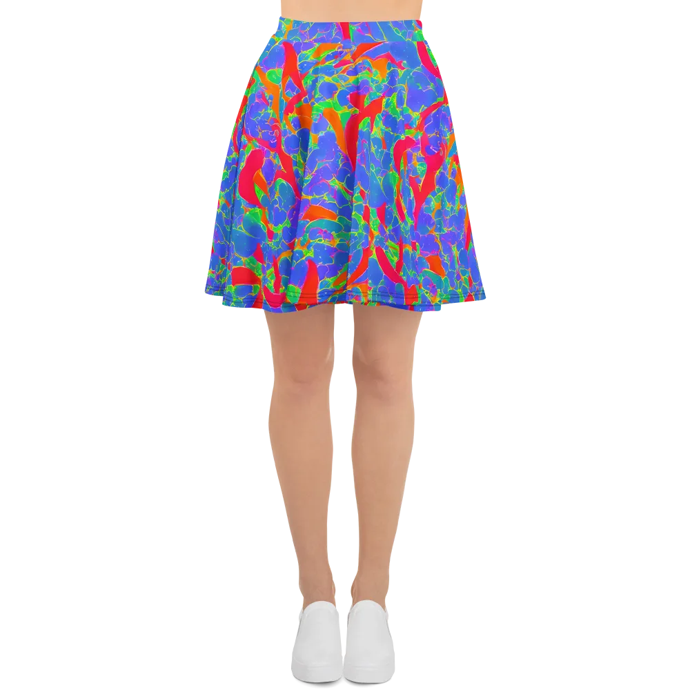Ultraviolet Shards on Skater Skirt — Front