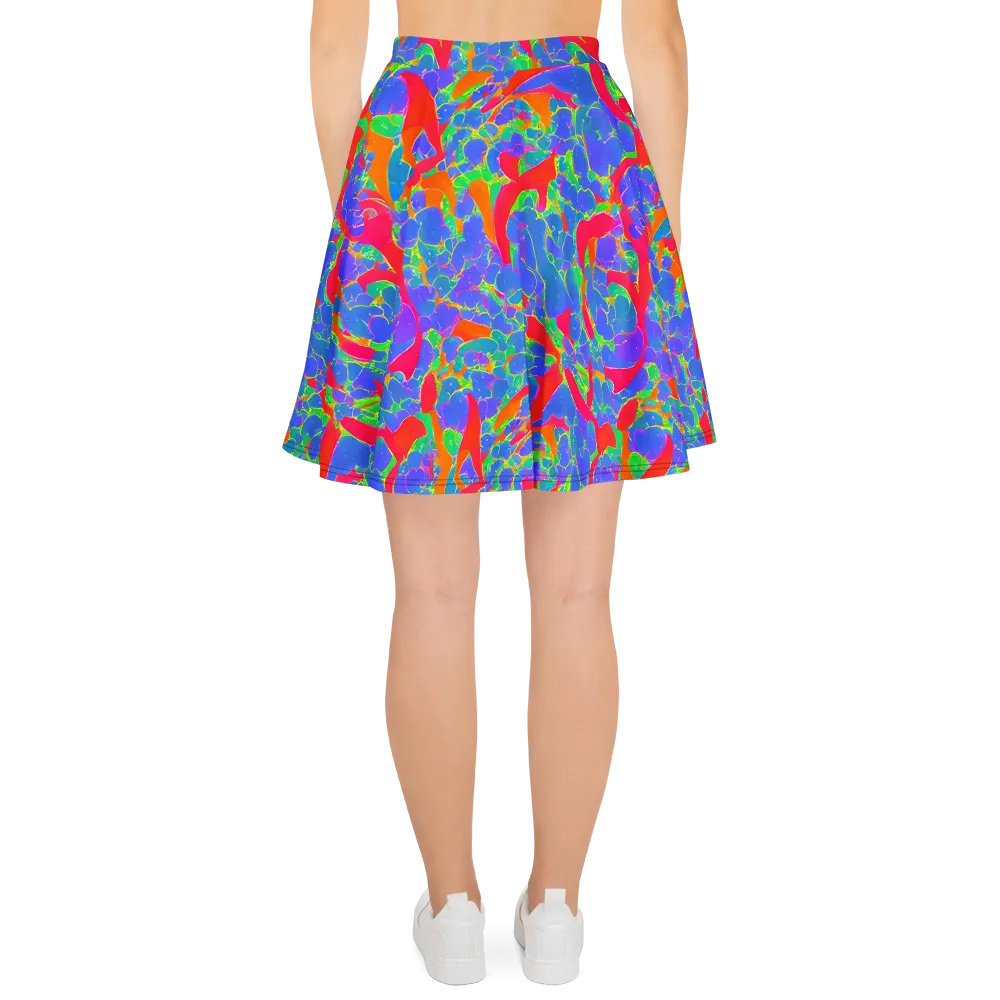 Ultraviolet Shards on Skater Skirt — Back