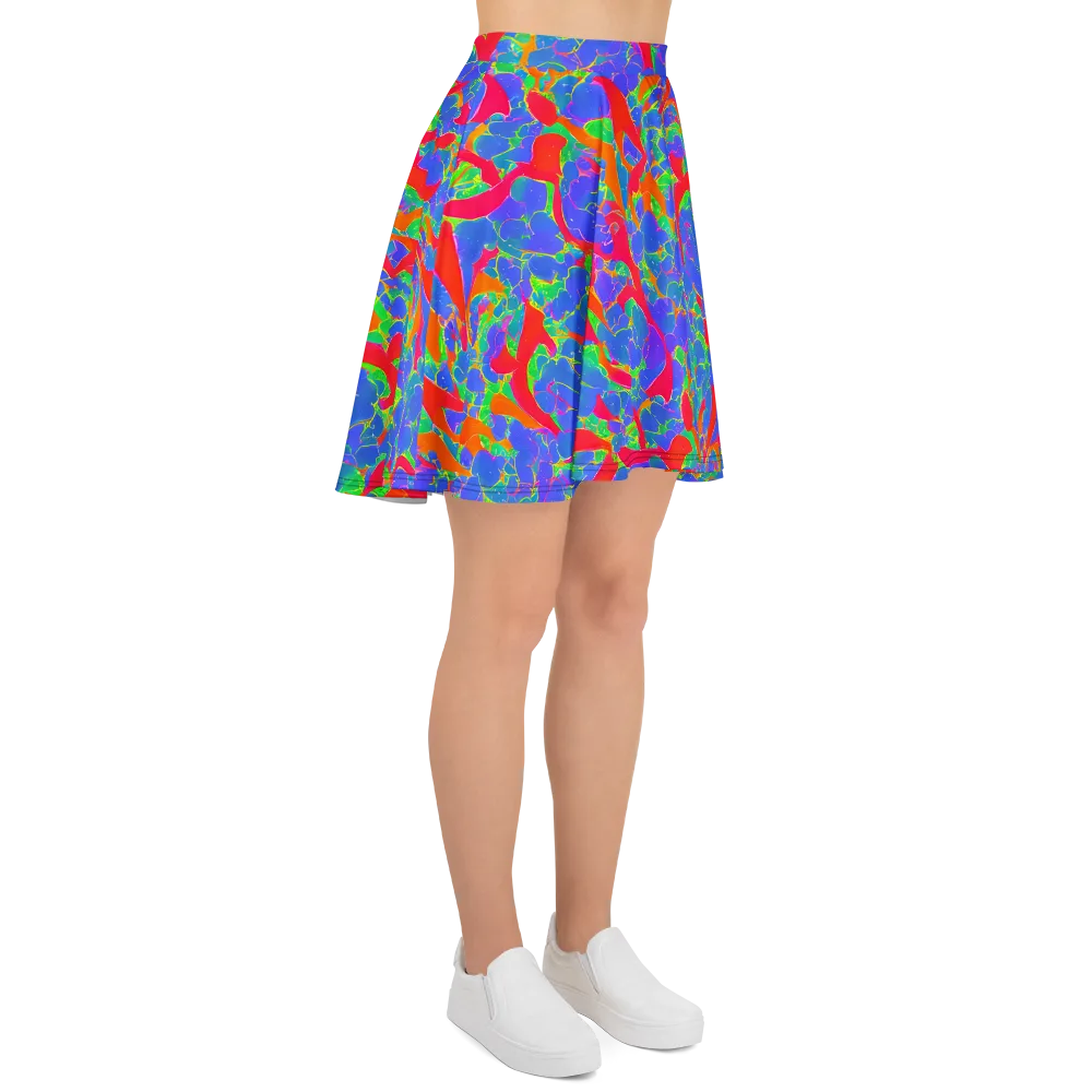 Ultraviolet Shards on Skater Skirt — Right