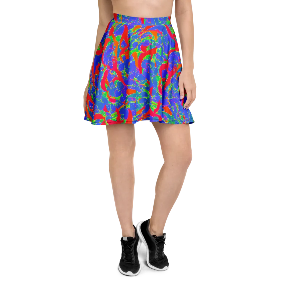 Ultraviolet Shards on Skater Skirt — Front
