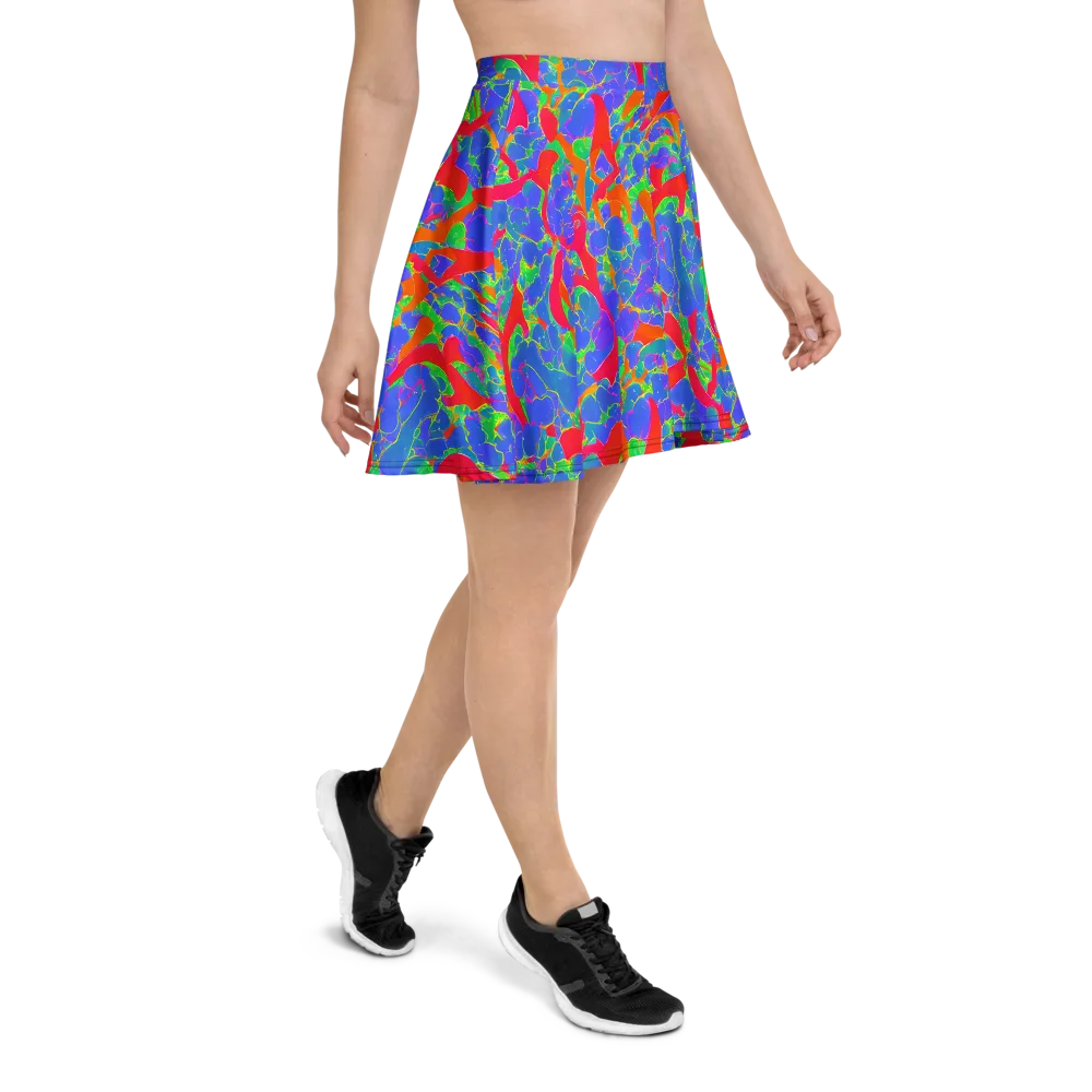 Ultraviolet Shards on Skater Skirt — Right
