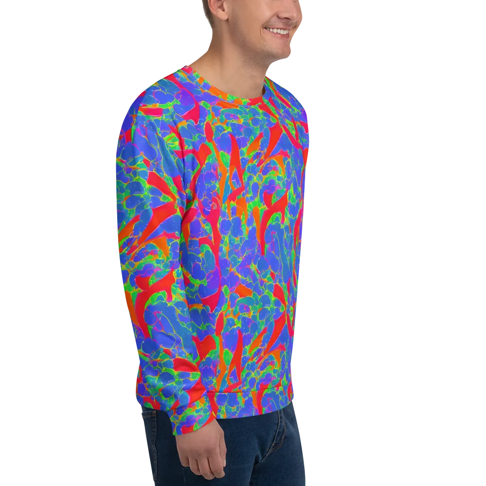 Ultraviolet Shards on Sweatshirt — Right Front