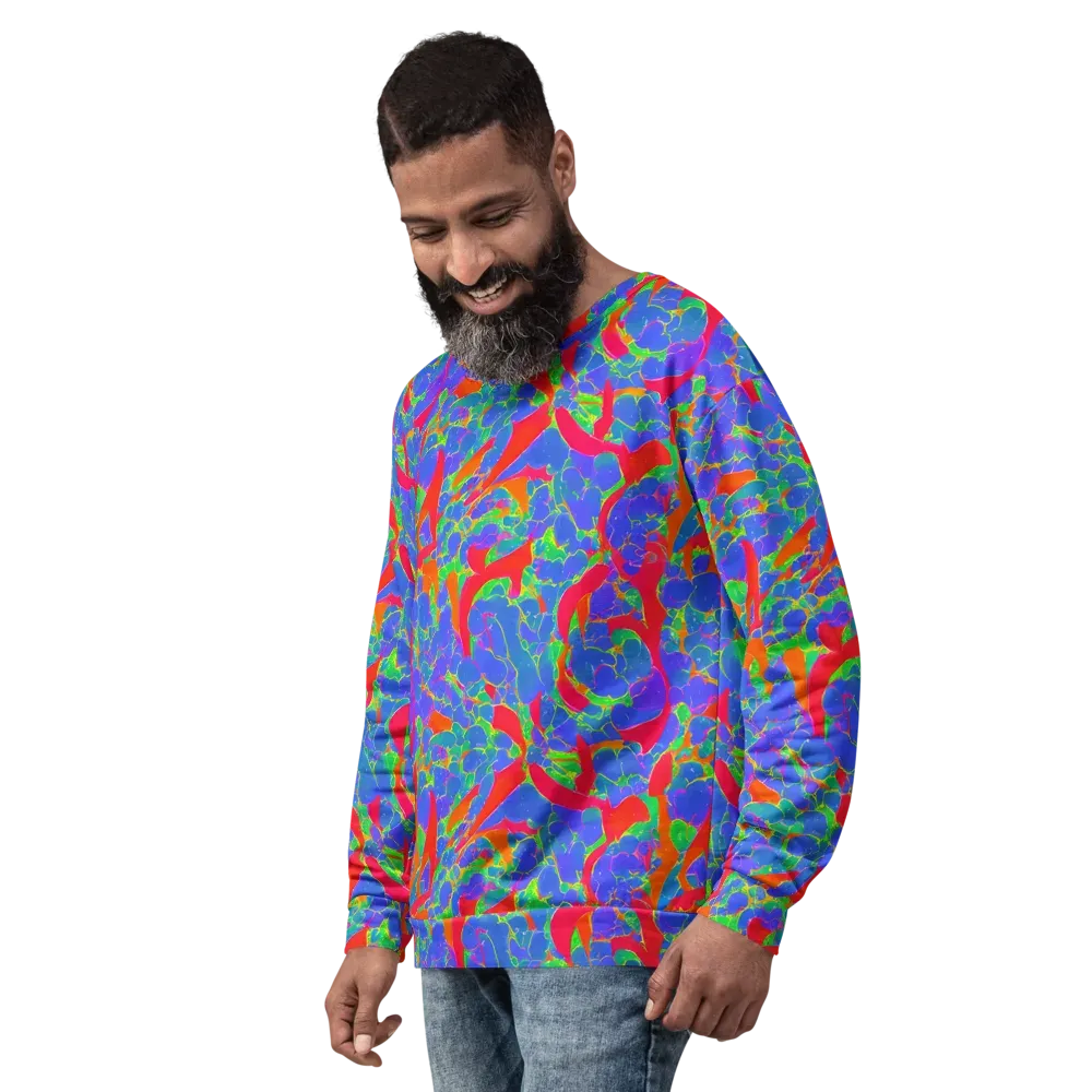 Ultraviolet Shards on Sweatshirt — Left Front