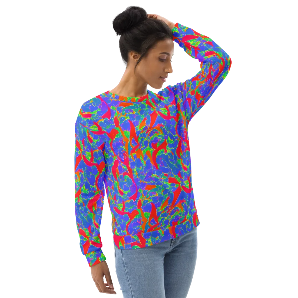 Ultraviolet Shards on Sweatshirt — Right Front