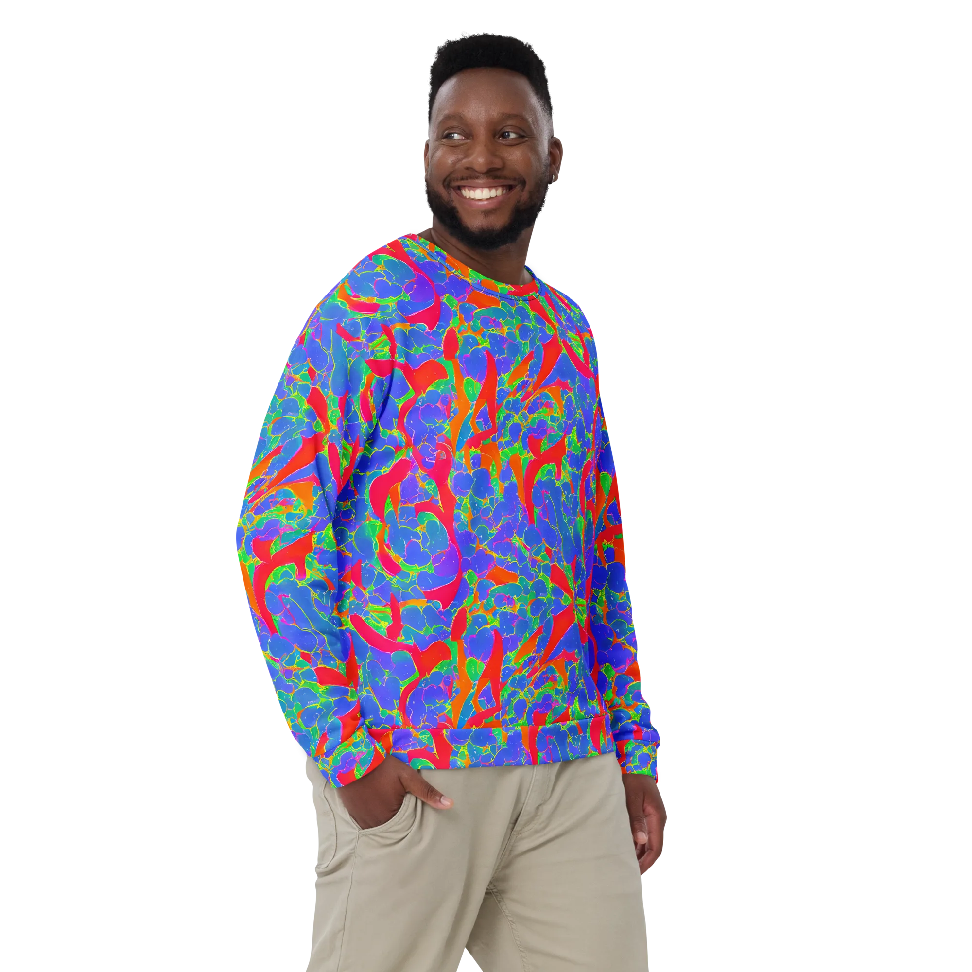 Ultraviolet Shards on Sweatshirt — Front