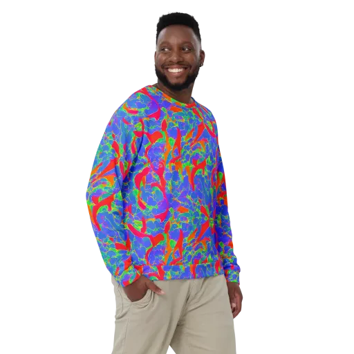Ultraviolet Shards on a Sweatshirt