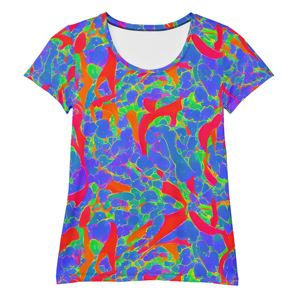 Ultraviolet Shards on Women's Athletic T-Shirt — Front