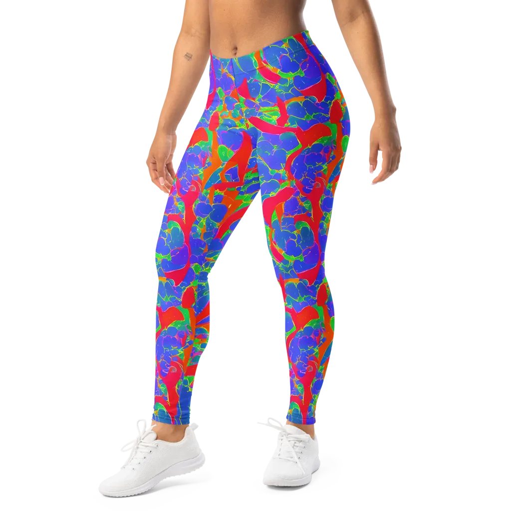 Ultraviolet Shards on Leggings — Left Front