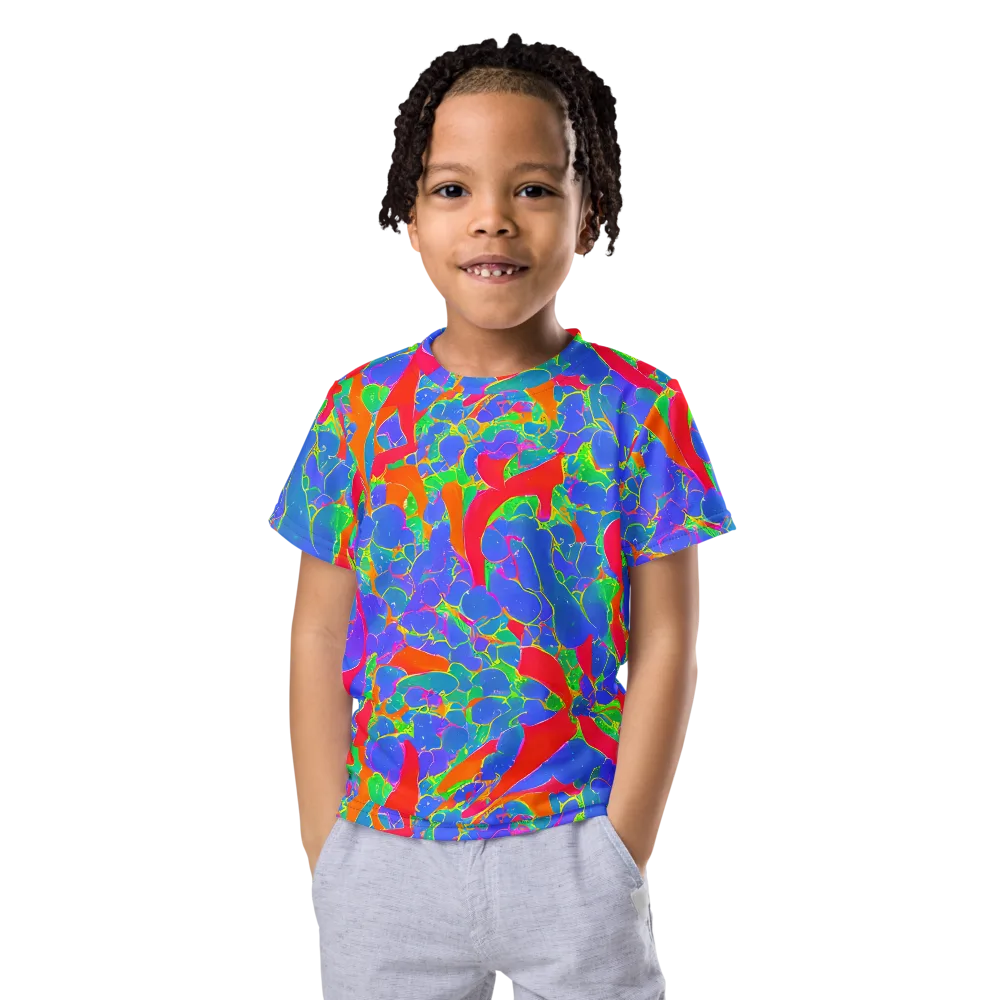 Ultraviolet Shards on Kids Crew Neck T-Shirt — Front