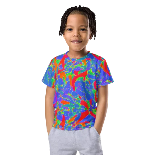 Ultraviolet Shards on a Kids Crew Neck T-Shirt