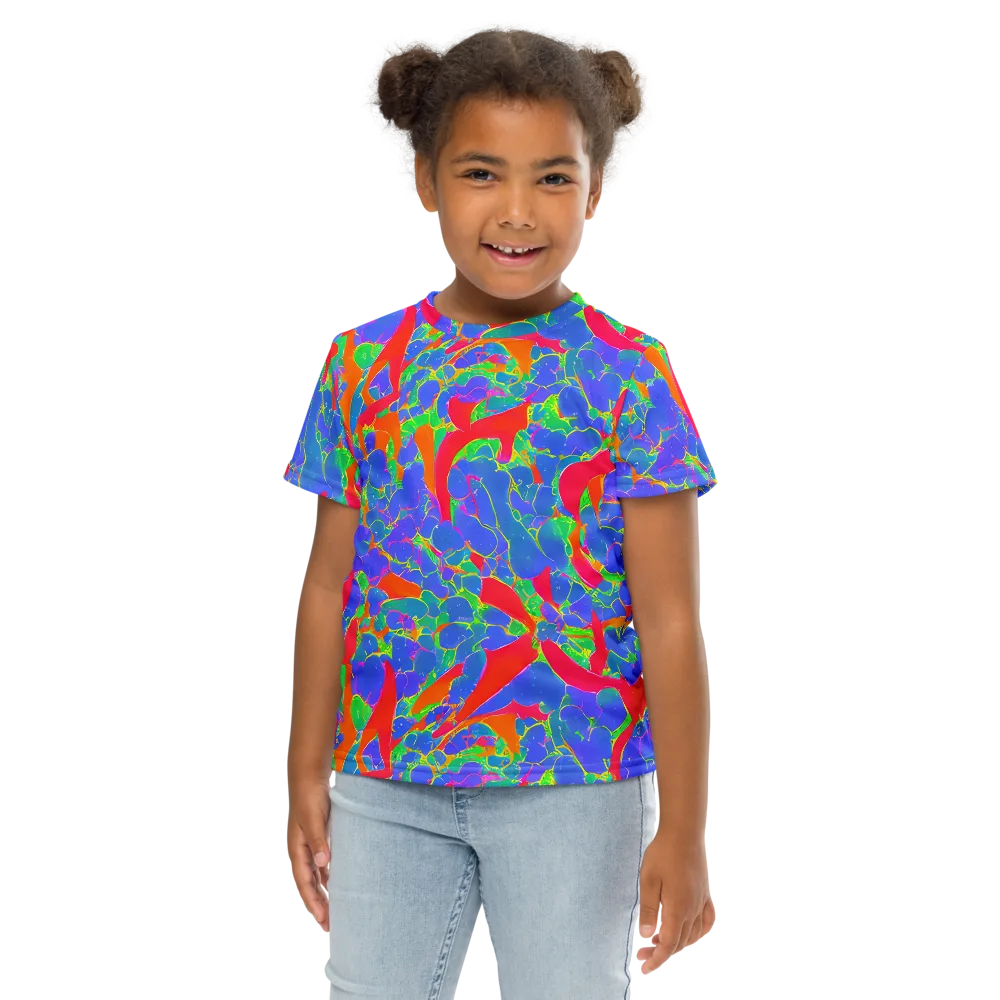 Ultraviolet Shards on Kids Crew Neck T-Shirt — Front
