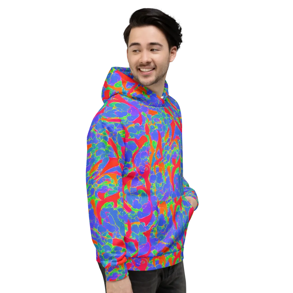 Ultraviolet Shards on Hoodie — Right