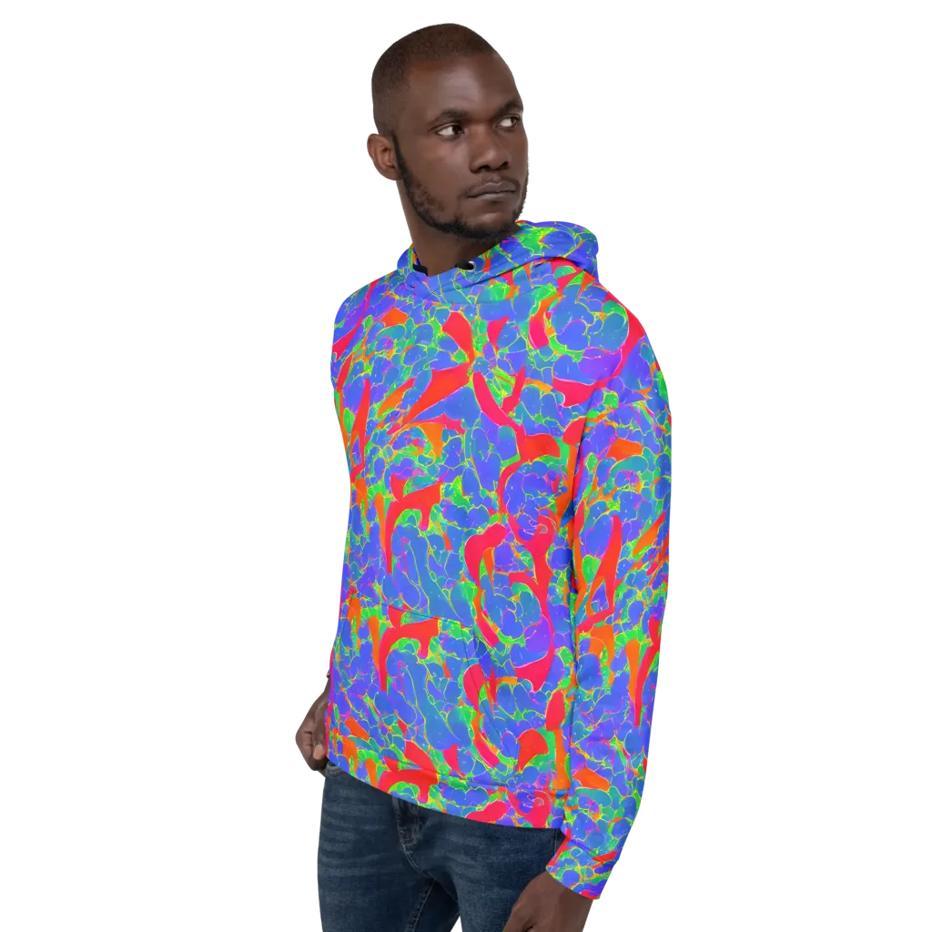 Ultraviolet Shards on Hoodie — Left