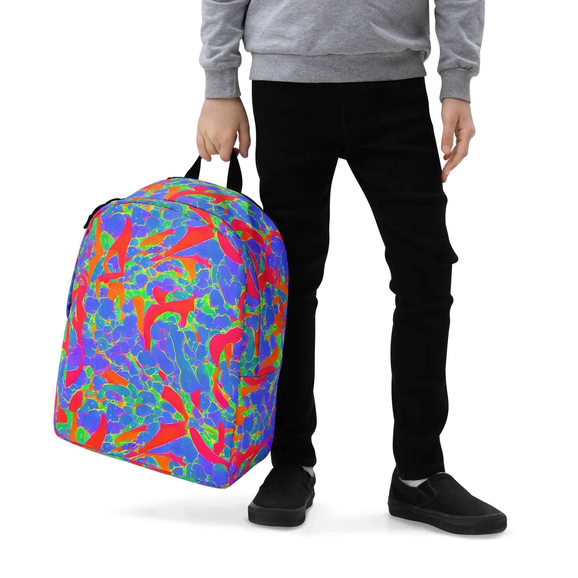 Ultraviolet Shards on Minimalist Backpack — Zoomed-in