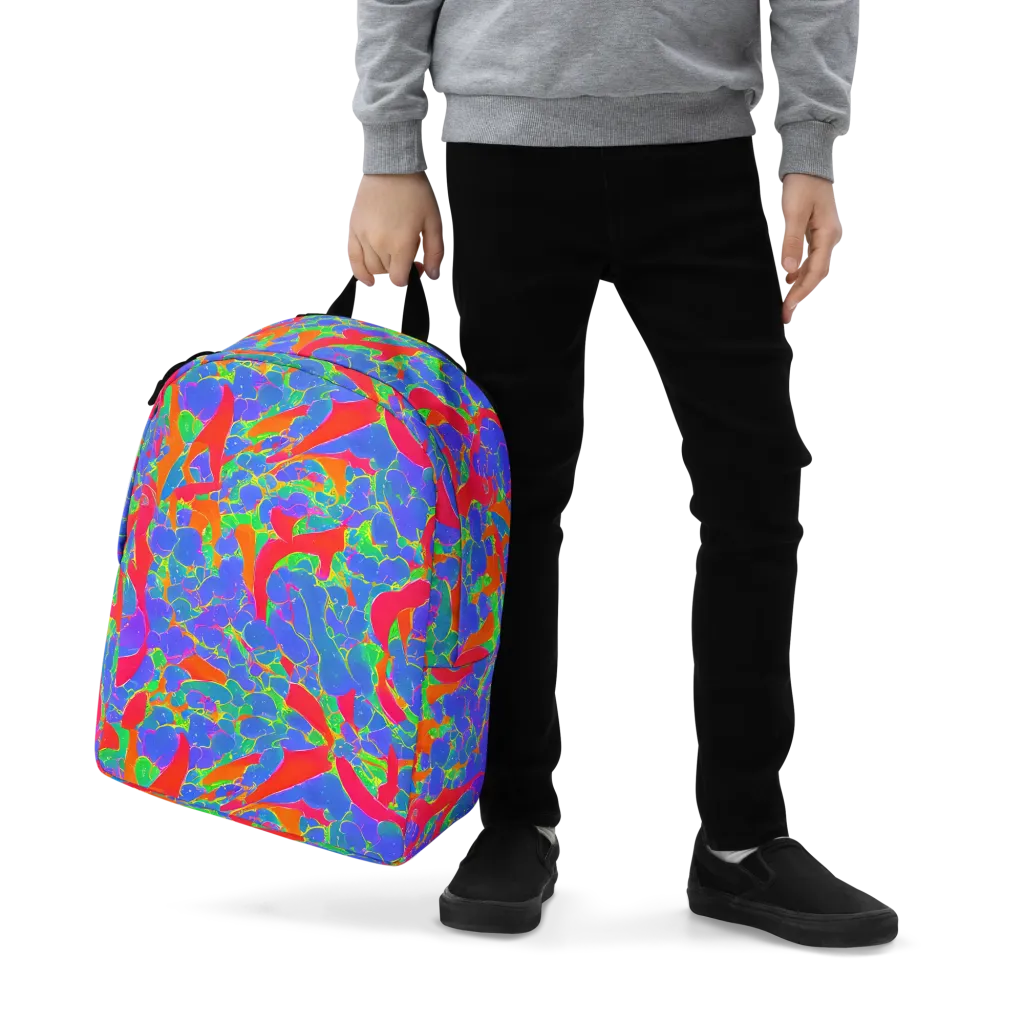 Ultraviolet Shards on Minimalist Backpack — Zoomed-in