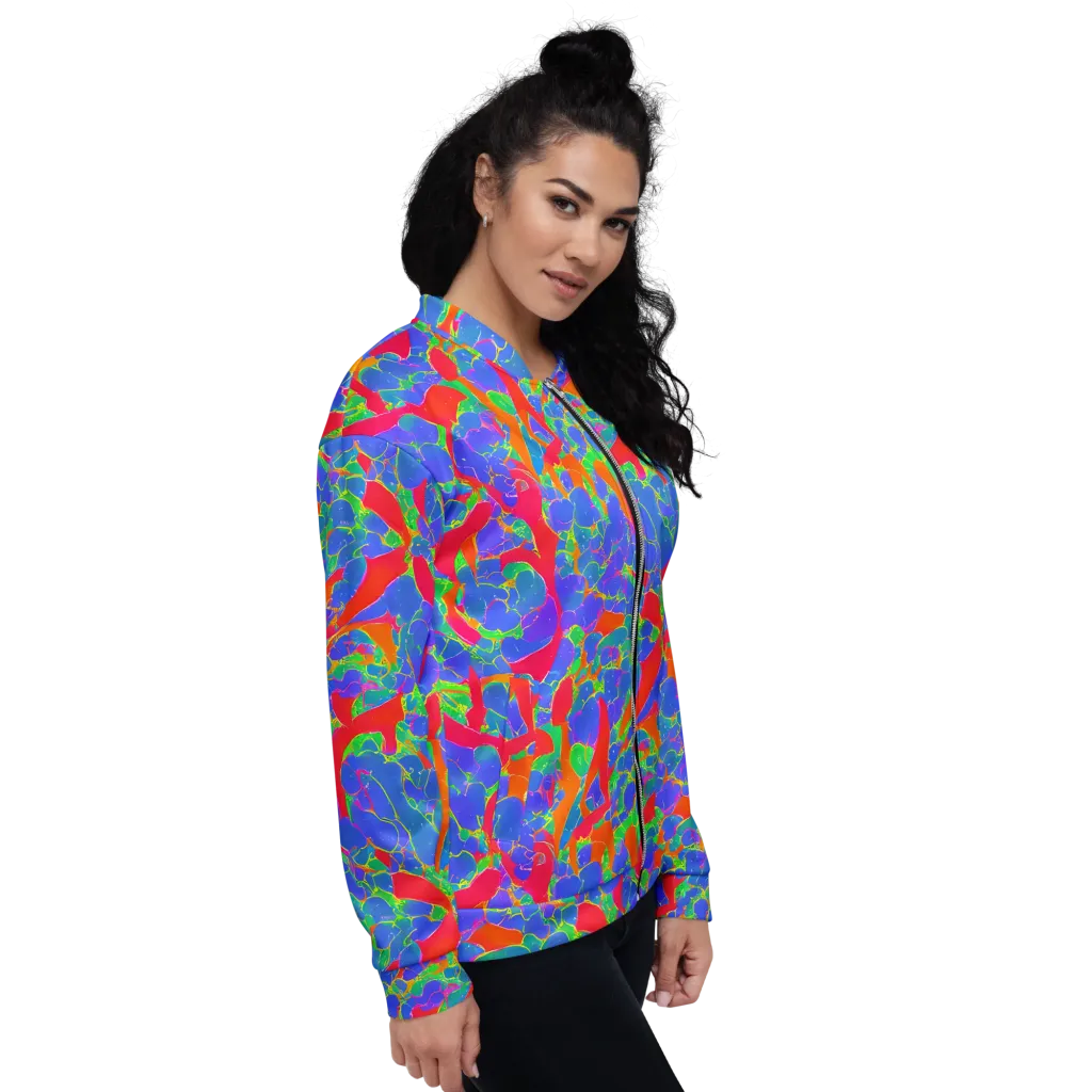 Ultraviolet Shards on Bomber Jacket — Right