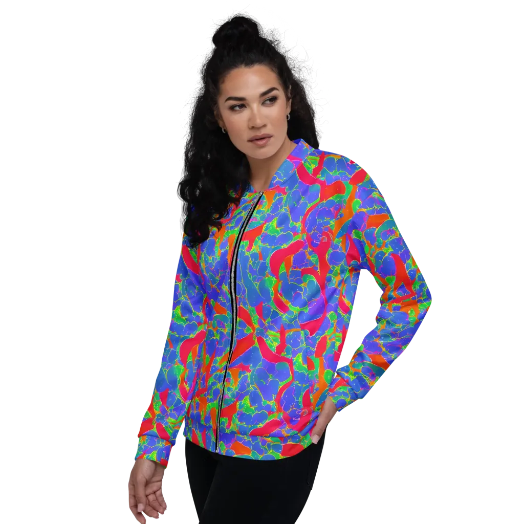 Ultraviolet Shards on Bomber Jacket — Left