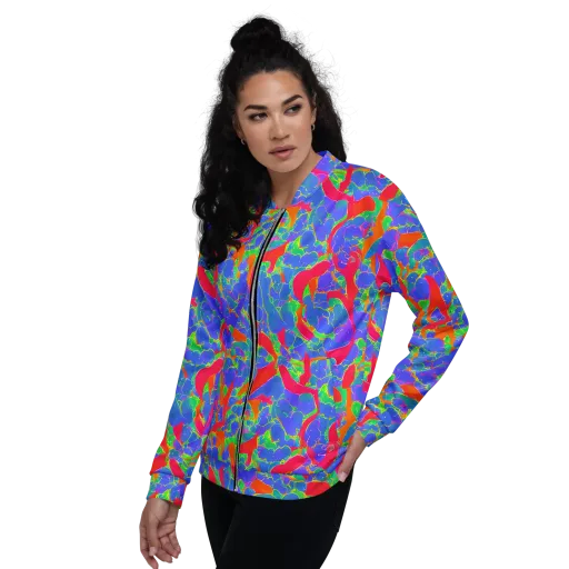 Ultraviolet Shards on a Bomber Jacket