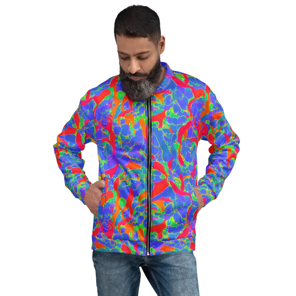 Ultraviolet Shards on Bomber Jacket — Front