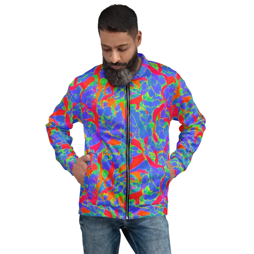 Ultraviolet Shards on Bomber Jacket — Front