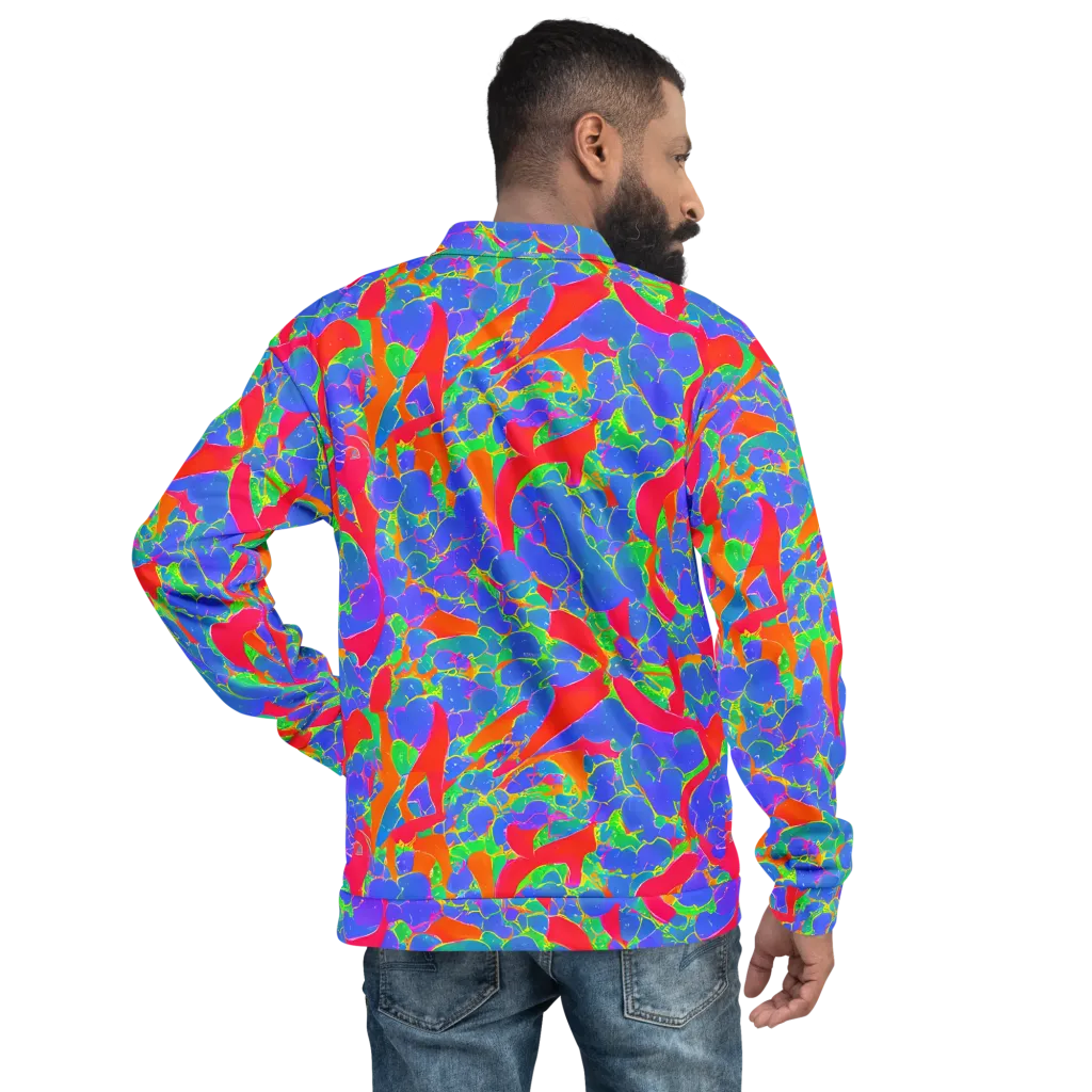 Ultraviolet Shards on Bomber Jacket — Back