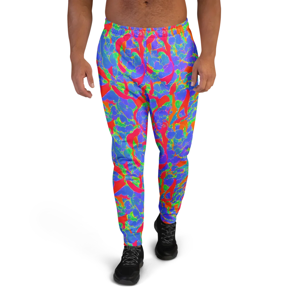 Ultraviolet Shards on Men's Joggers — Front