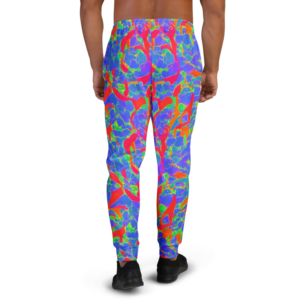 Ultraviolet Shards on Men's Joggers — Back