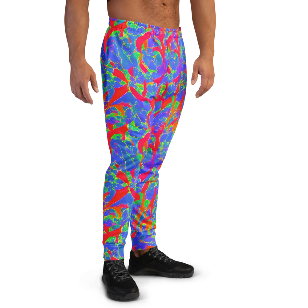 Ultraviolet Shards on Men's Joggers — Right