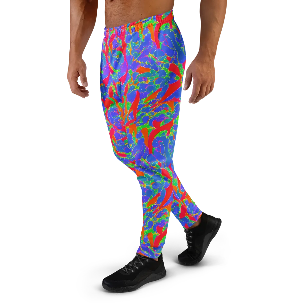 Ultraviolet Shards on Men's Joggers — Left