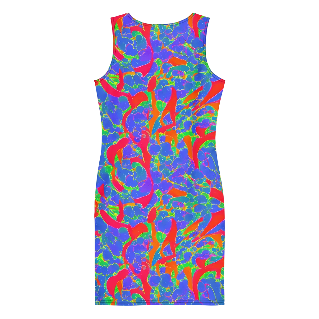 Ultraviolet Shards on Bodycon Dress — Back
