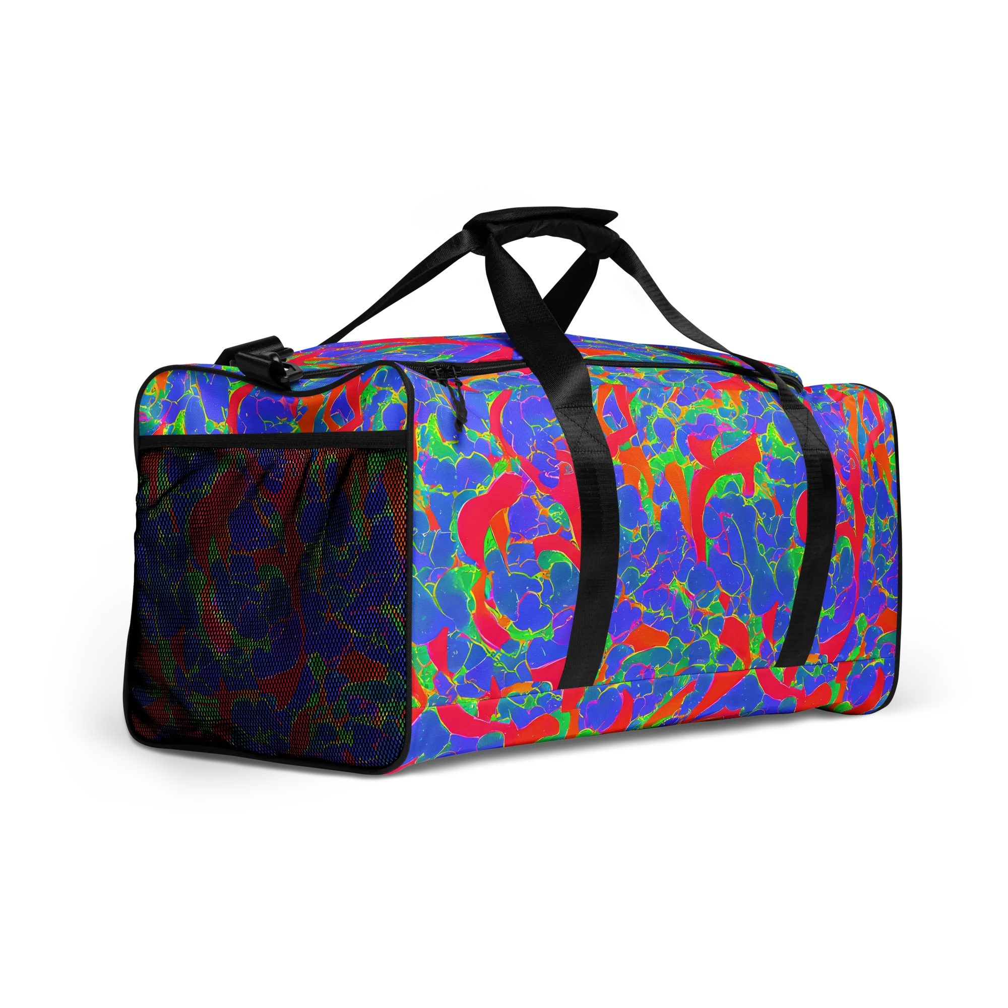 Ultraviolet Shards on Duffle Bag — Right Front