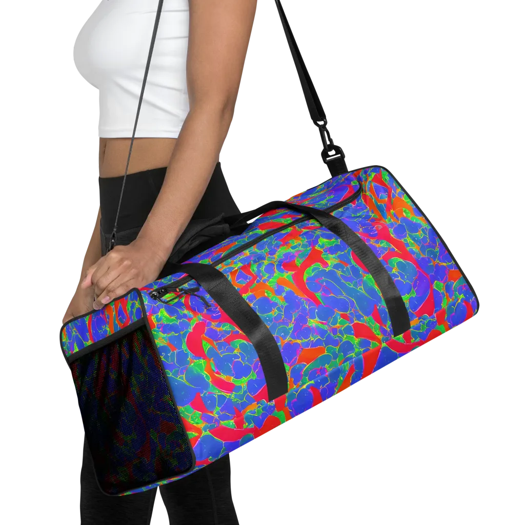 Ultraviolet Shards on Duffle Bag — Front