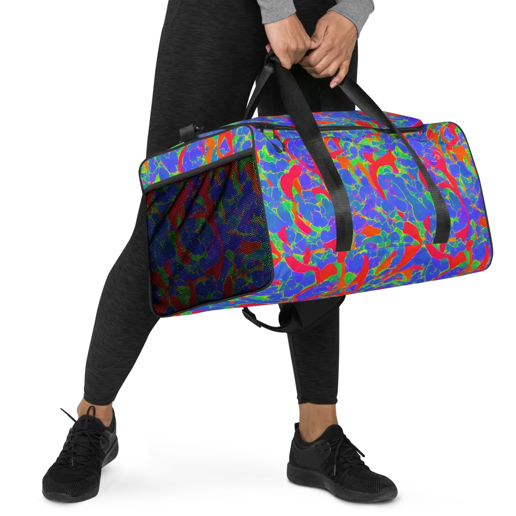 Ultraviolet Shards on Duffle Bag — Right Front