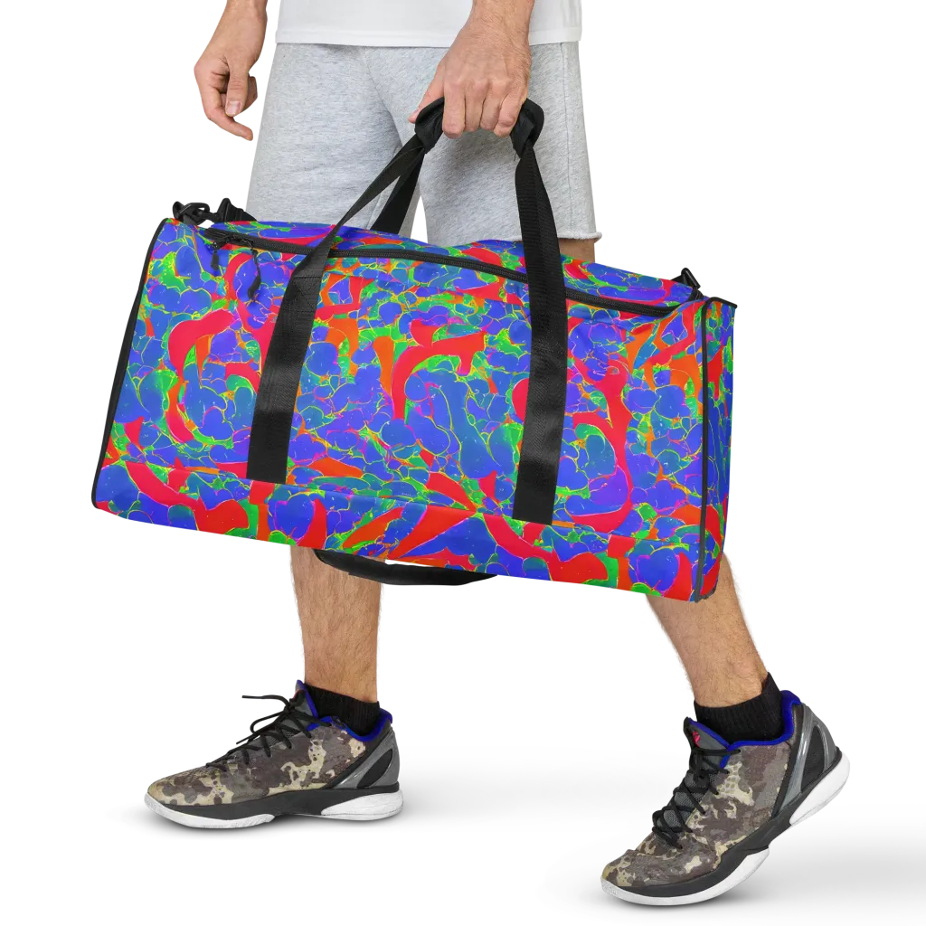 Ultraviolet Shards on Duffle Bag — Front