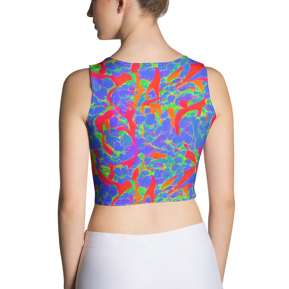 Ultraviolet Shards on Crop Top — Back