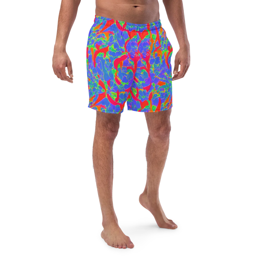 Ultraviolet Shards on Swim Trunks — Front