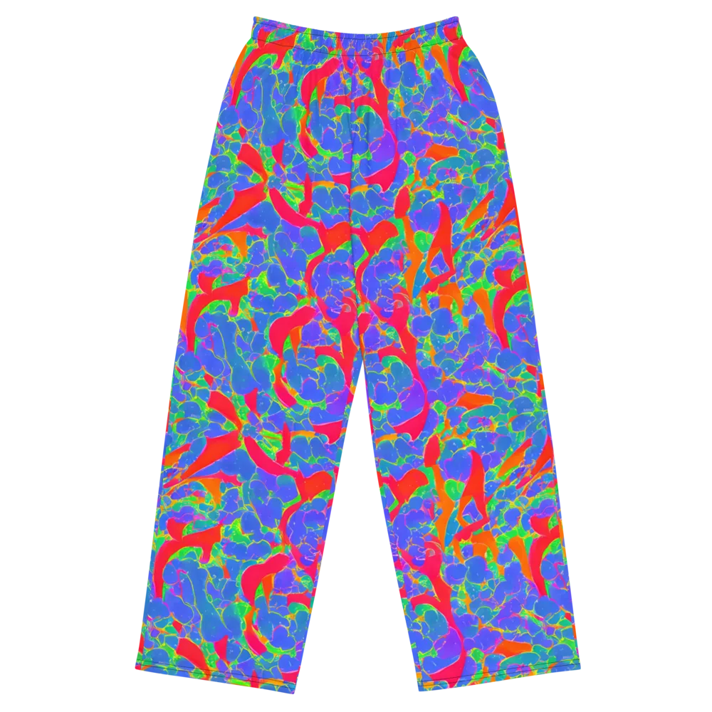 Ultraviolet Shards on Wide-Leg Pants — Front