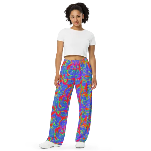 Ultraviolet Shards on a Wide-Leg Pants