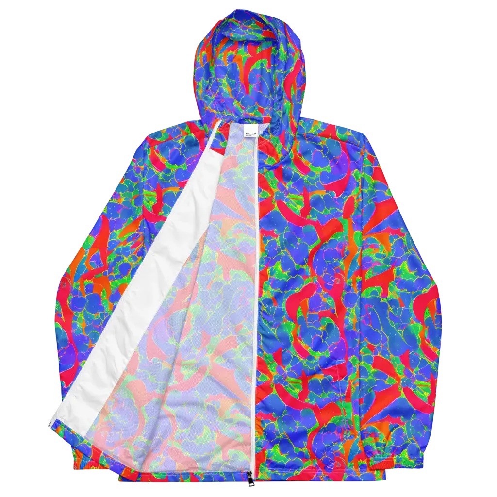 Ultraviolet Shards on Men's Windbreaker — Front