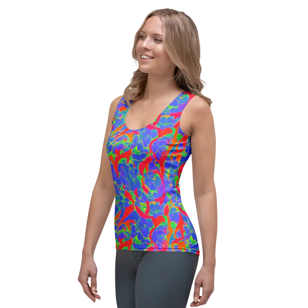 Ultraviolet Shards on Women's Tank Top — Left Front