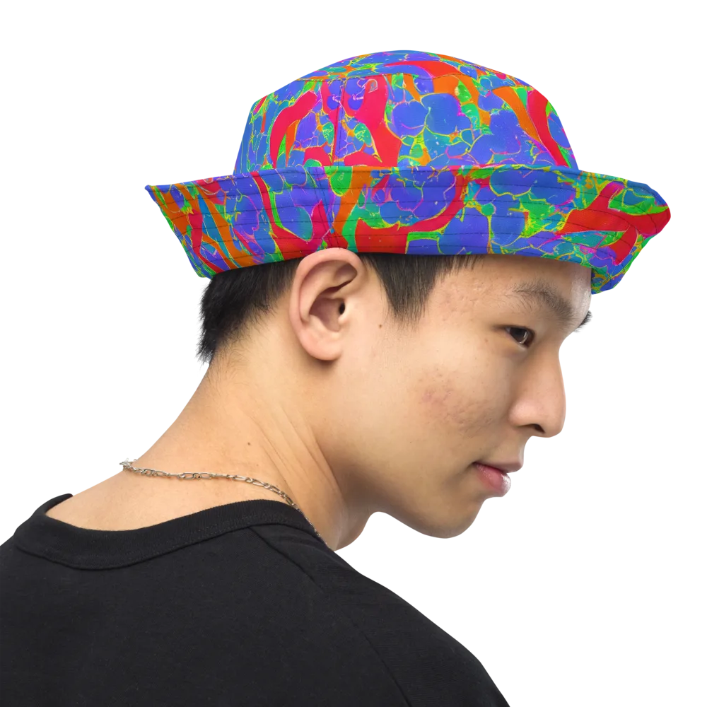 Ultraviolet Shards on Reversible Bucket Hat — Right Outside