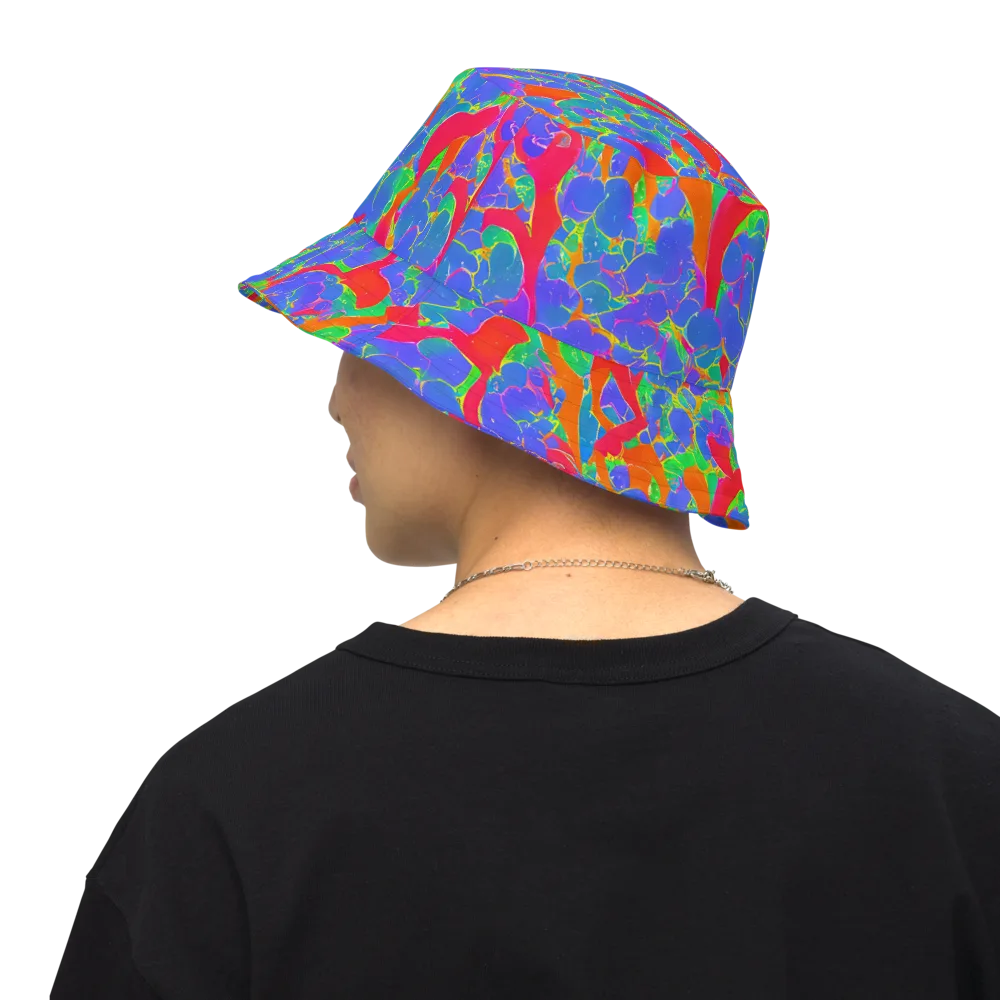 Ultraviolet Shards on Reversible Bucket Hat — Back Inside