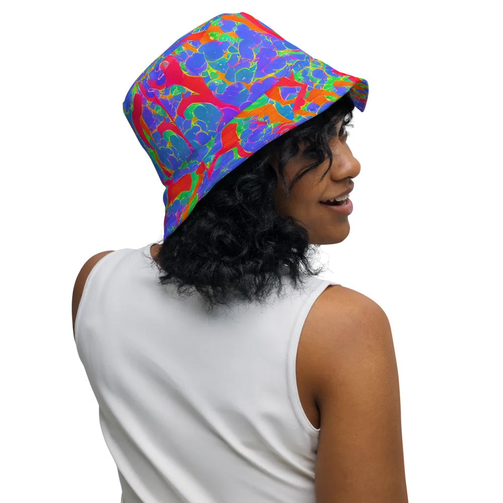 Ultraviolet Shards on Reversible Bucket Hat — Right Outside