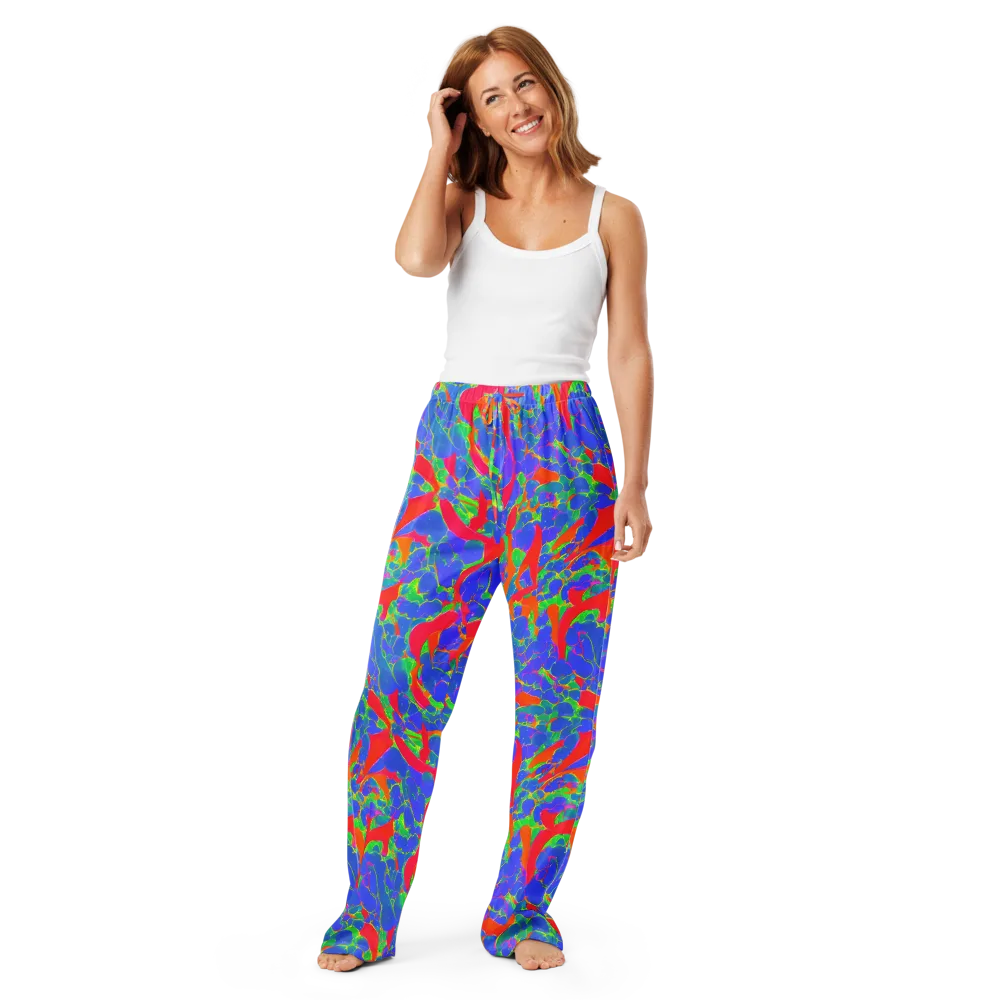 Ultraviolet Shards on Women's Pajama Pants — Front