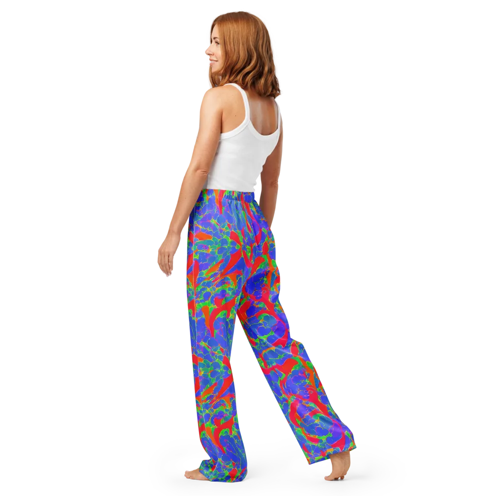 Ultraviolet Shards on Women's Pajama Pants — Back