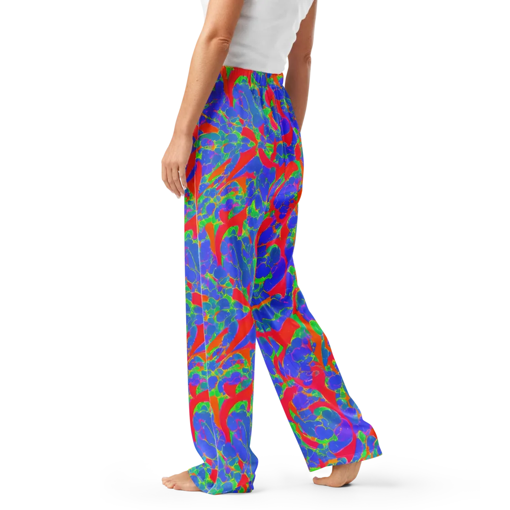 Ultraviolet Shards on Women's Pajama Pants — Left