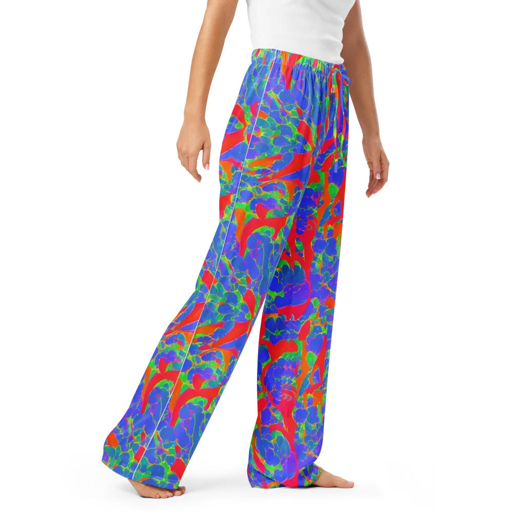 Ultraviolet Shards on Women's Pajama Pants — Right Front