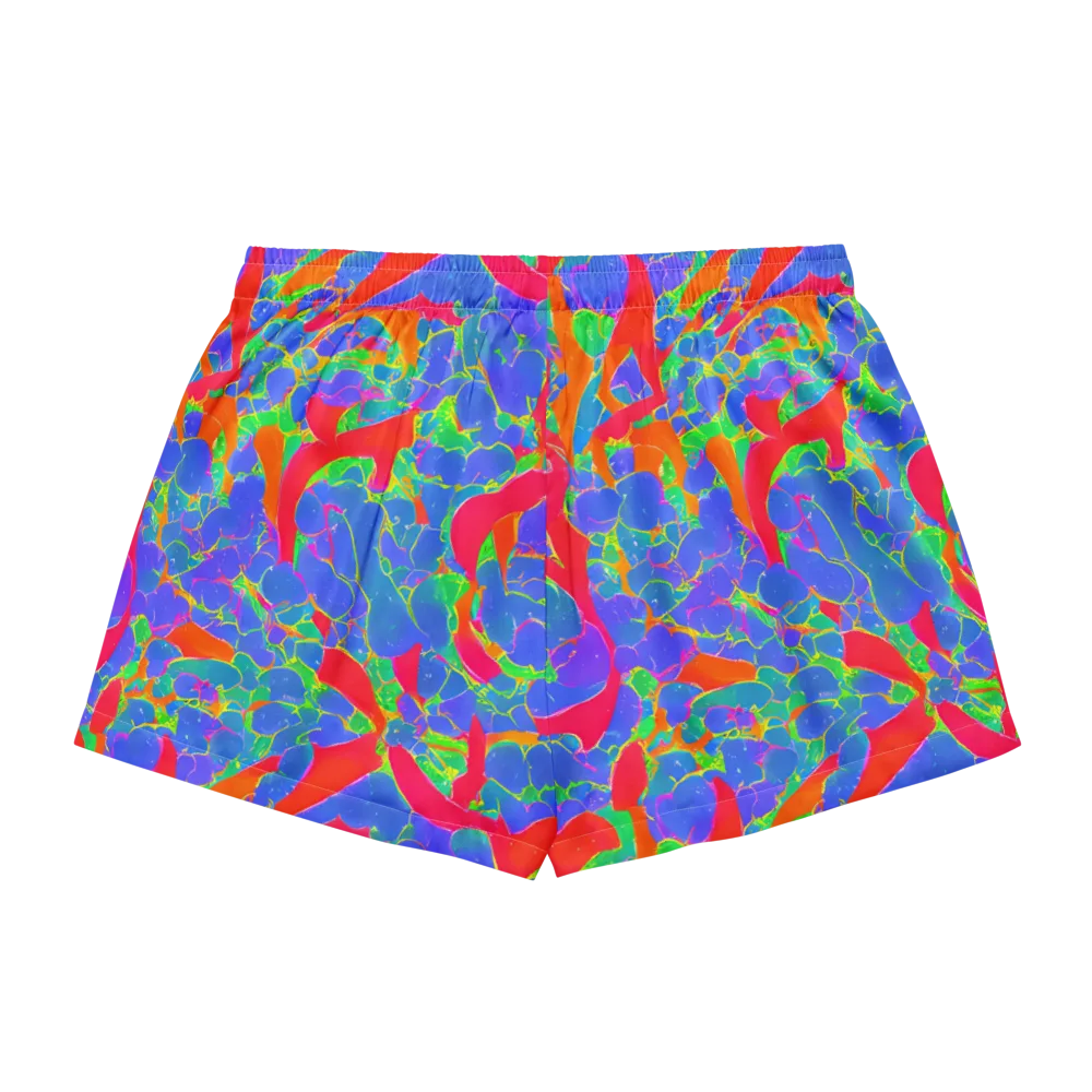 Ultraviolet Shards on Women's Pajama Shorts — Back