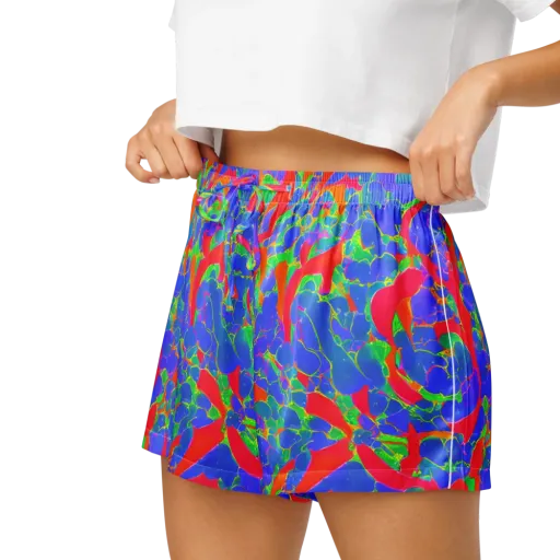 Ultraviolet Shards on a Women's Pajama Shorts