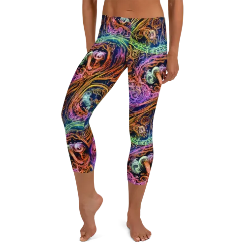 Nightfire Swirl on a Capri Leggings